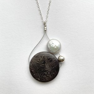 Satellite "2nd Price Winner" pendant on silver